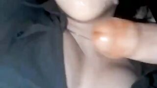 Cum on Girlfriend Face with Instagram Filter!