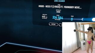 Hairy Twitch Gamer Girl Playing VR Wearing a Buttplug