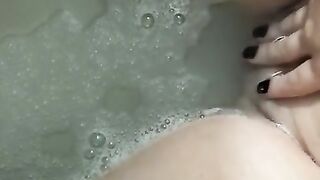 Touching myself in the Bubble Bath