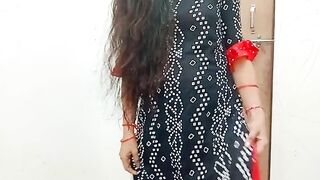 Indian bhabhi changing clothes in her room