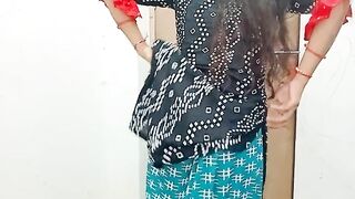 Indian bhabhi changing clothes in her room