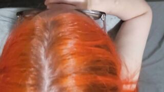 Orange Hair Slut Sucks Dick