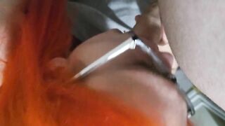 Orange Hair Slut Sucks Dick