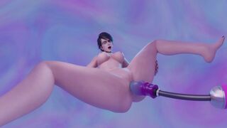 Bayonetta getting fucked by dildo machine 4K VR