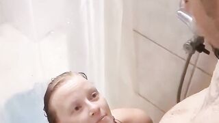 Surprise blowjob in the shower for my man