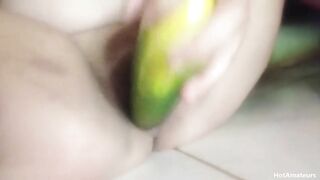 sticking a cucumber in my pussy