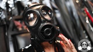 Gas Mask Apocalypse Training - Lady Bellatrix in heavy rubber dystopia pov teaser