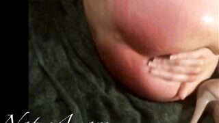 Rough anal fisting session with a skinny squirting submissive nympho. POV