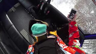 Sex with Hot Girl in the Cable Cars at the Ski Resort — POV Amateur Couple