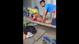 Indian village outdoor with aunty Hindi bhabhi ki first night