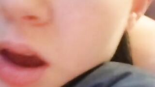 Daddy fucks me from behind in the living room during babys naptime