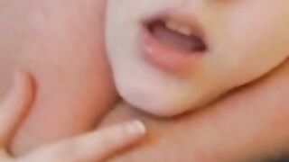 Daddy fucks me from behind in the living room during babys naptime