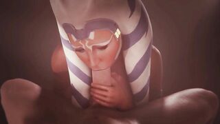 Star Wars - Ahsoka Tano Cum Dump Blowjob Multiple Creampies (Animation with Sound)