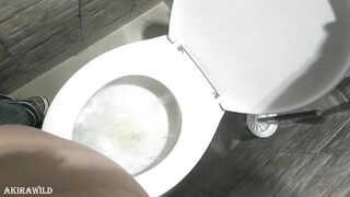 Japanese Girl Almost Peeing In Her Pants - PUBLIC TOILET