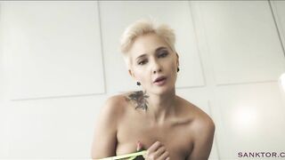 Sanktor - cute butch blonde dancing naked