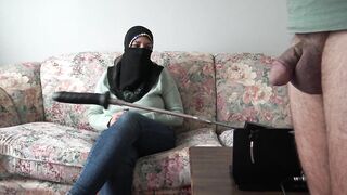 Egyptian wife humiliates husband and bought a fucking machine - REAL ARAB CUCKOLD COUPLE