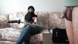 Egyptian wife humiliates husband and bought a fucking machine - REAL ARAB CUCKOLD COUPLE