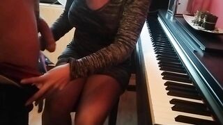 masturbates in piano lessons caught by teacher I have to suck him off.