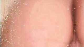 FUCKING my PUSSY and ASS in SHOWER