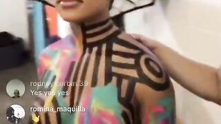 Instagram live nipple slip