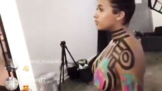 Instagram live nipple slip