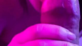 POV cutie giving a hot blowjob