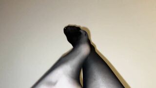 Black Nylon Feet Close Up - Foot Fetish