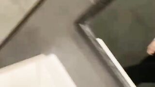 naked masturbate in the toilet of the cinema