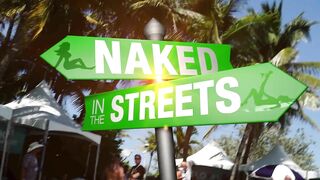 Porn Star interviews & public flashing at XBiz in South Beach Miami by Naked News reporter