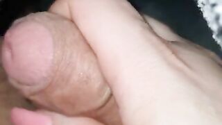 Step mom helps step son with low erection to cum