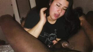 Late night suck and fuck with Latina