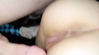 18 yo fresh pussy cums twice in 4 mins! BWC POV