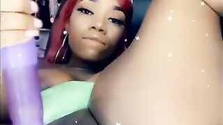 Thick Ebony Makes Herself Cum SO Hard!