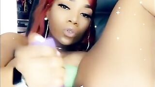 Thick Ebony Makes Herself Cum SO Hard!