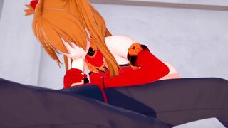 Asuka Handjob and Blowjob | Neon Genesis Evangelion Hentai Parody