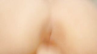 Slutwife gets buttplug and dildo dp closeup 3