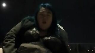 Bbw Solo Outdoor Public Vibrator Cum