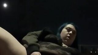 Bbw Solo Outdoor Public Vibrator Cum