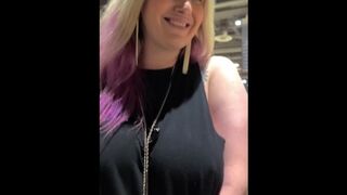 shaking my tits no bra in public