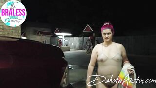 Washing my truck in my white sheer swimsuit - TEASER