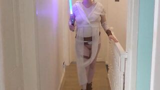 Starwars cosplay Rey costume in boots