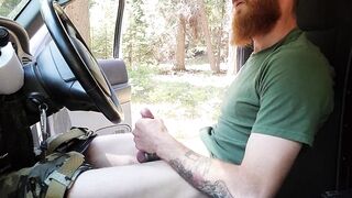 Almost caught cumming into a toy while parked in the woods