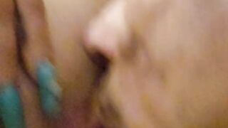 Eating my pussy close up dripping wet