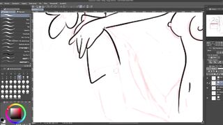 Masturbating my friend in the classroom - FANART - SPEEDPAINT ????????