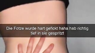 Cheating Girlfriend sends videos while fucking Snapchat Cuckold German