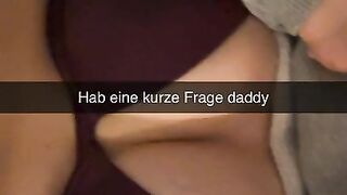 Cheating Girlfriend sends videos while fucking Snapchat Cuckold German