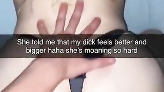 Girlfriend sends videos while cheating Snapchat Cuckold