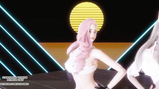 MMD GIRL CRUSH - Oppa, Do you Trust Me Sexy Kpop Dance Ahri Seraphine 4K Leauge Of Legends Hentai