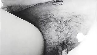 Indian college girl wet pussy masturbation black & white