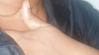 Ebony African girl almost caught in the act.. feeling horny want to come so fast but baexvideo almost get got.